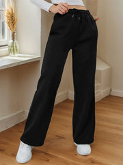 Solid Knot Medium Rise Elastic Waist Sweatpants