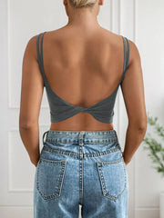 Solid Knot Spaghetti Strap Cami
