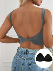 Solid Knot Spaghetti Strap Cami