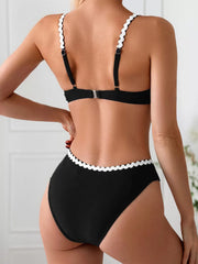 Solid Lace Low Rise Bikini 