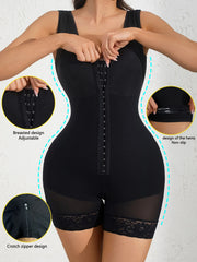 Solid Lace Tummy Control Full Butt Lifter High Rise Shape Wear Bodysuits