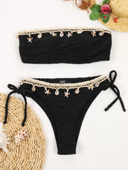 Solid Lace-up High Rise Bikini