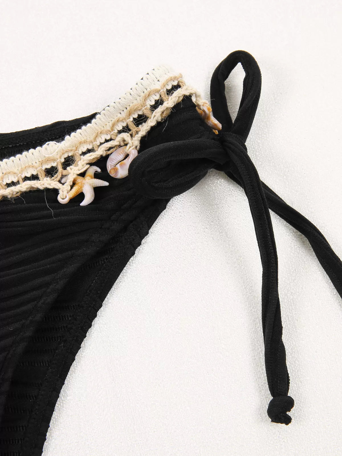 Solid Lace-up High Rise Bikini