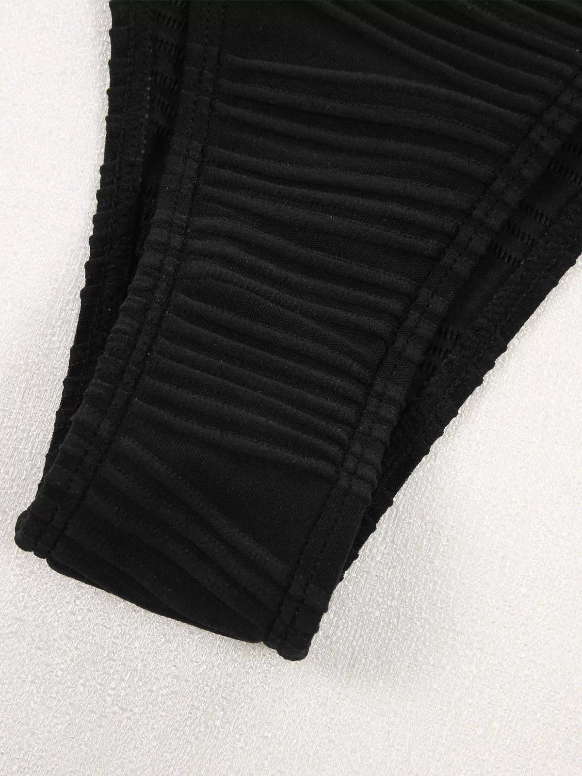 Solid Lace-up High Rise Bikini