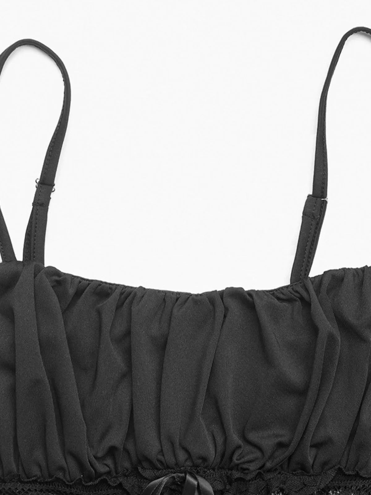 Solid Lace-up Spaghetti Strap Cami