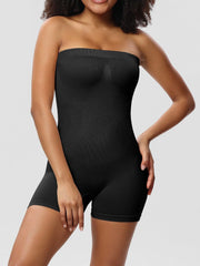 Solid Yoga Tummy Control Seamless Removable Strapless Bodysuits