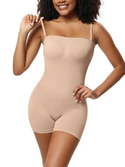 Solid Yoga Tummy Control Seamless Removable Strapless Bodysuits