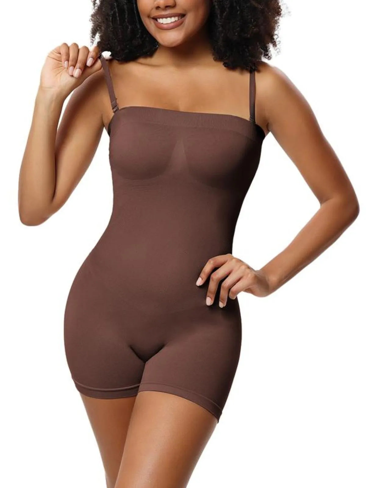 Solid Yoga Tummy Control Seamless Removable Strapless Bodysuits