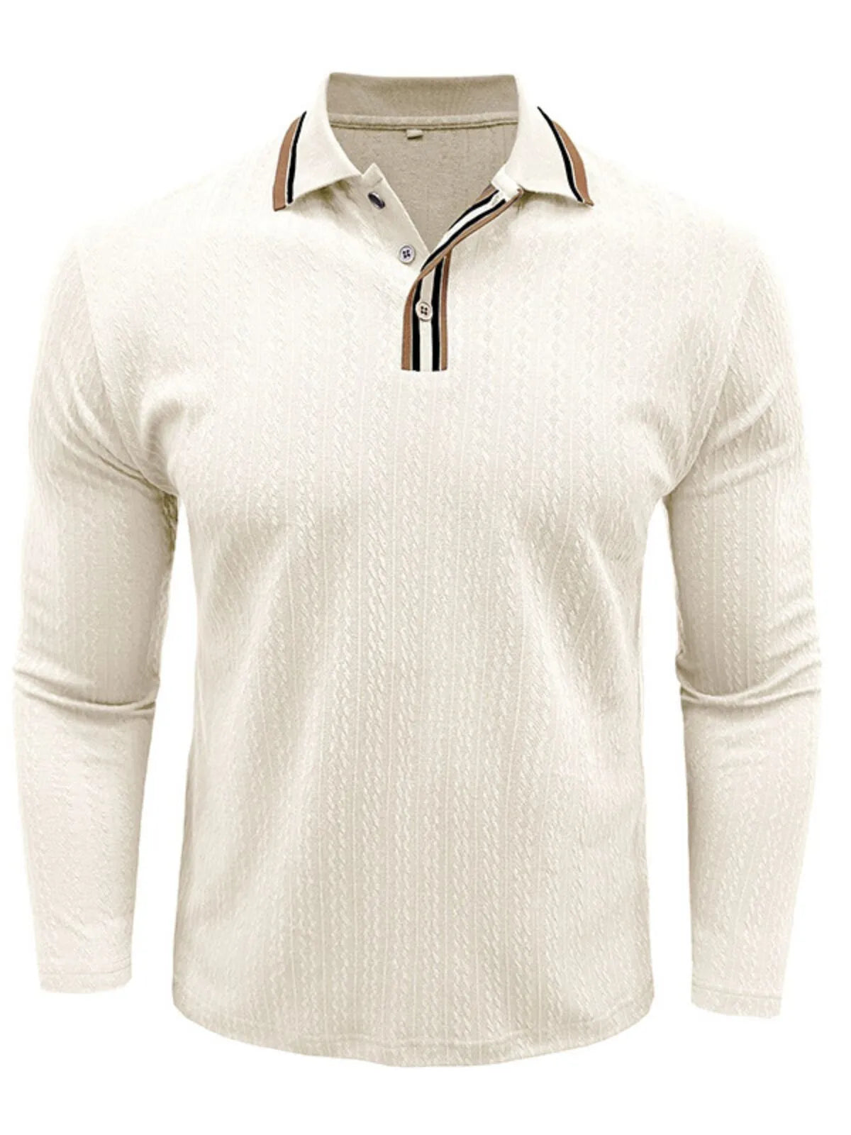 Solid Lapel Knitted Regular Polo