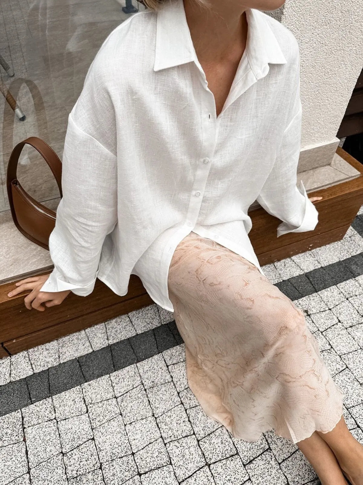 Solid Lapel Plain Daily Stylish Basic Blouse Work Daily Holiday