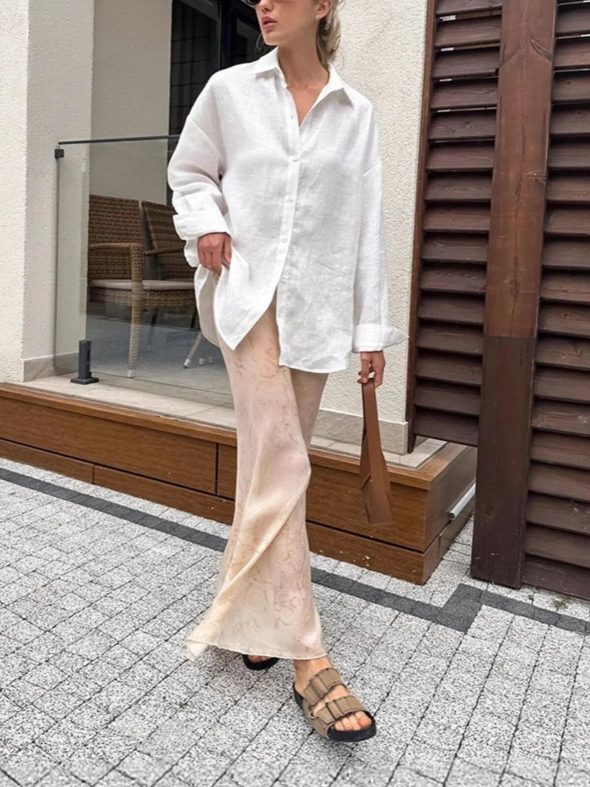 Solid Lapel Plain Daily Stylish Basic Blouse Work Daily Holiday