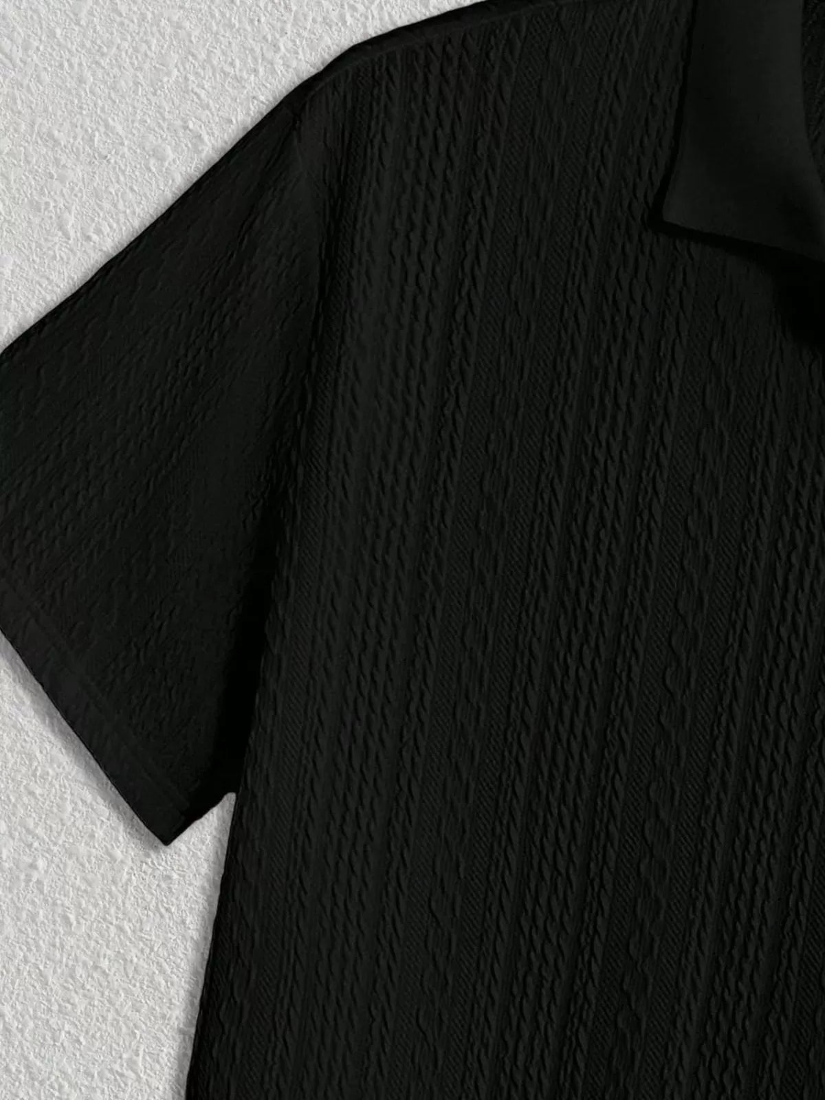 Men Solid Casual Lapel Regular Knit Polo, for Office Daily Wear