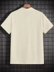 Men Solid Casual Lapel Regular Knit Polo, for Office Daily Wear