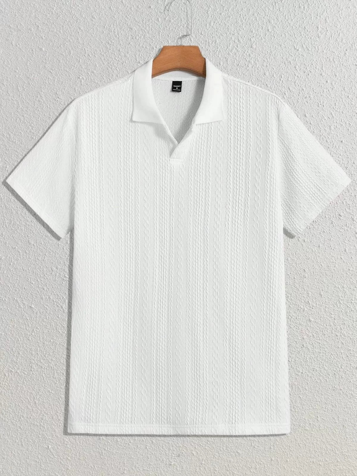 Men Solid Casual Lapel Regular Knit Polo, for Office Daily Wear