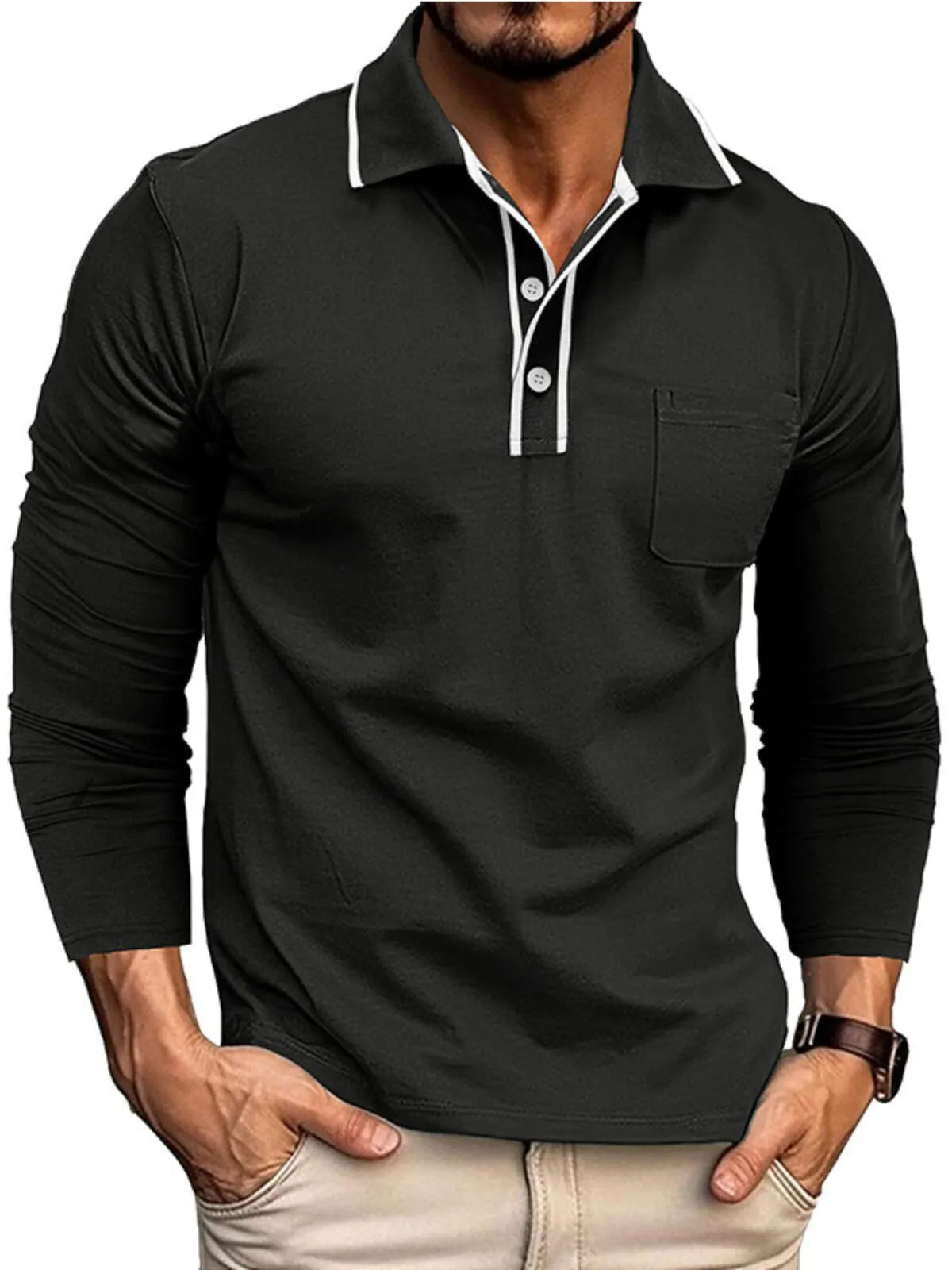 Solid Lapel Regular Polo