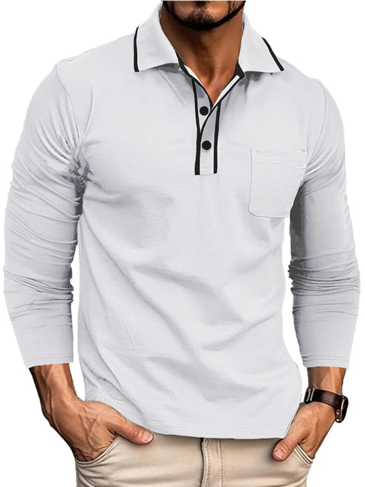 Solid Lapel Regular Polo
