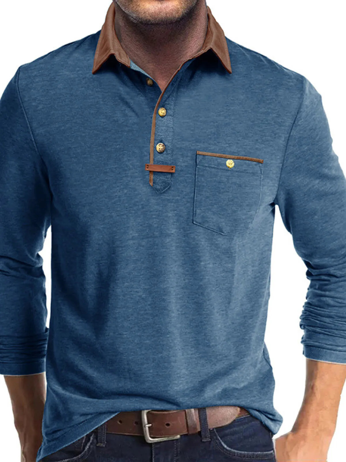 Solid Lapel Regular Polo