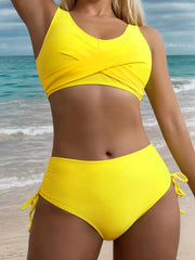Solid Low Rise Scoop Bikini