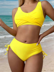 Solid Low Rise Scoop Bikini