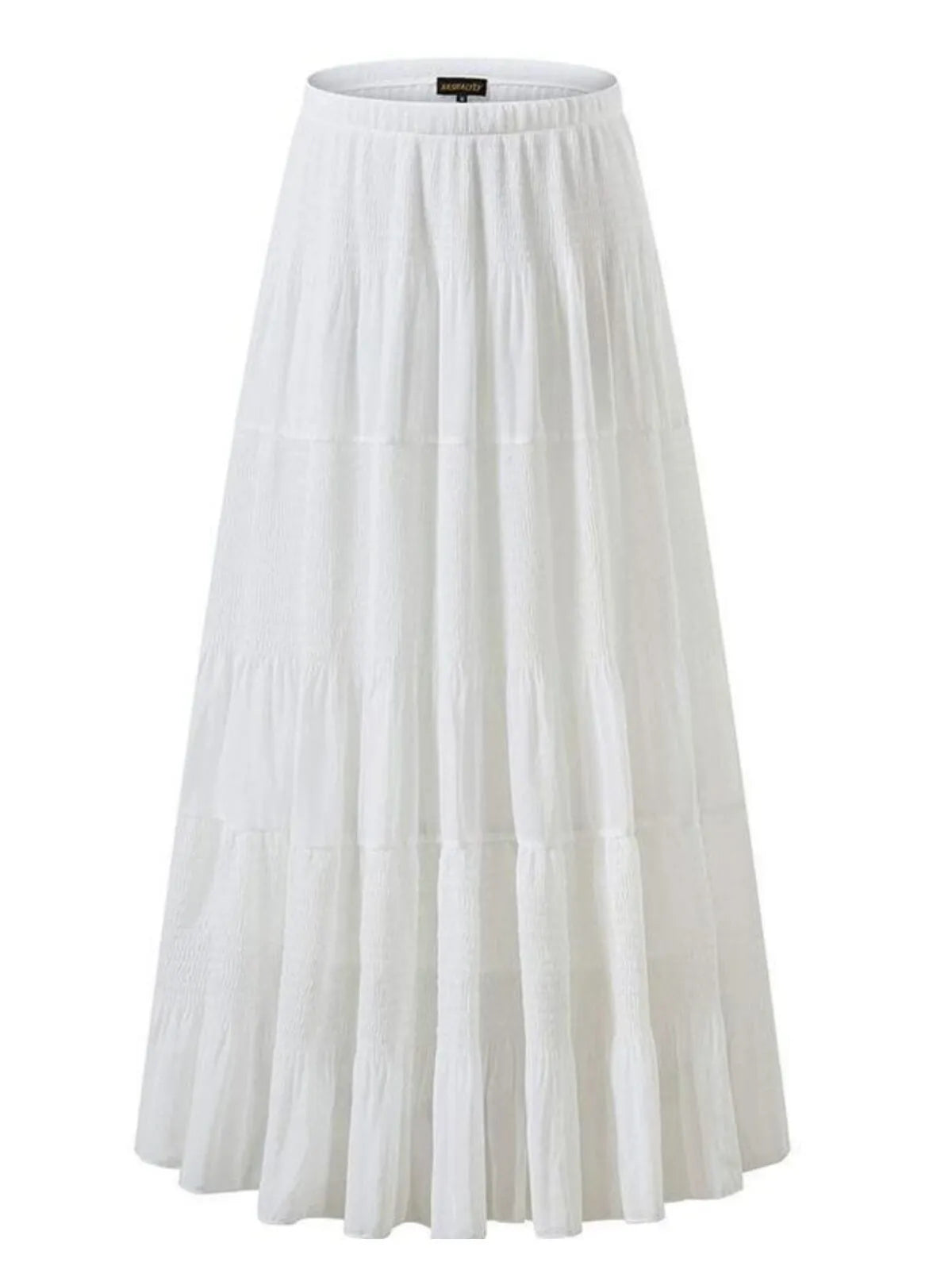 Chiffon Breathable & Comfortable Elastic High Waist Pleated A-Line Flared Maxi Skirts