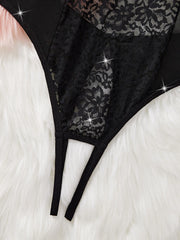 Solid Patchwork Lace Sexy Lingerie