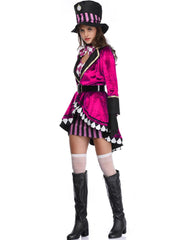 Solid Halloween Cosplay Magician Patchwork Outwear Coat Dress, Hat not included