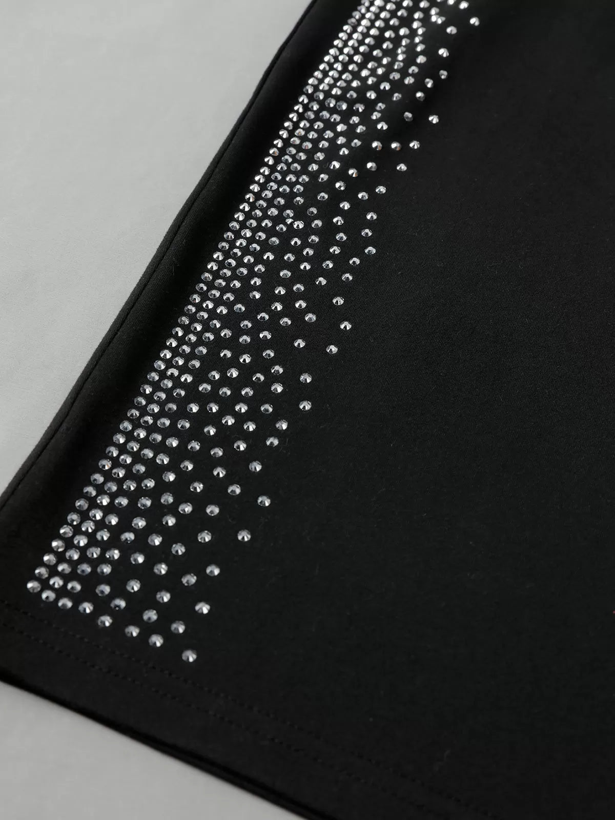 Solid Rhinestone Suspender Bodycon Dress