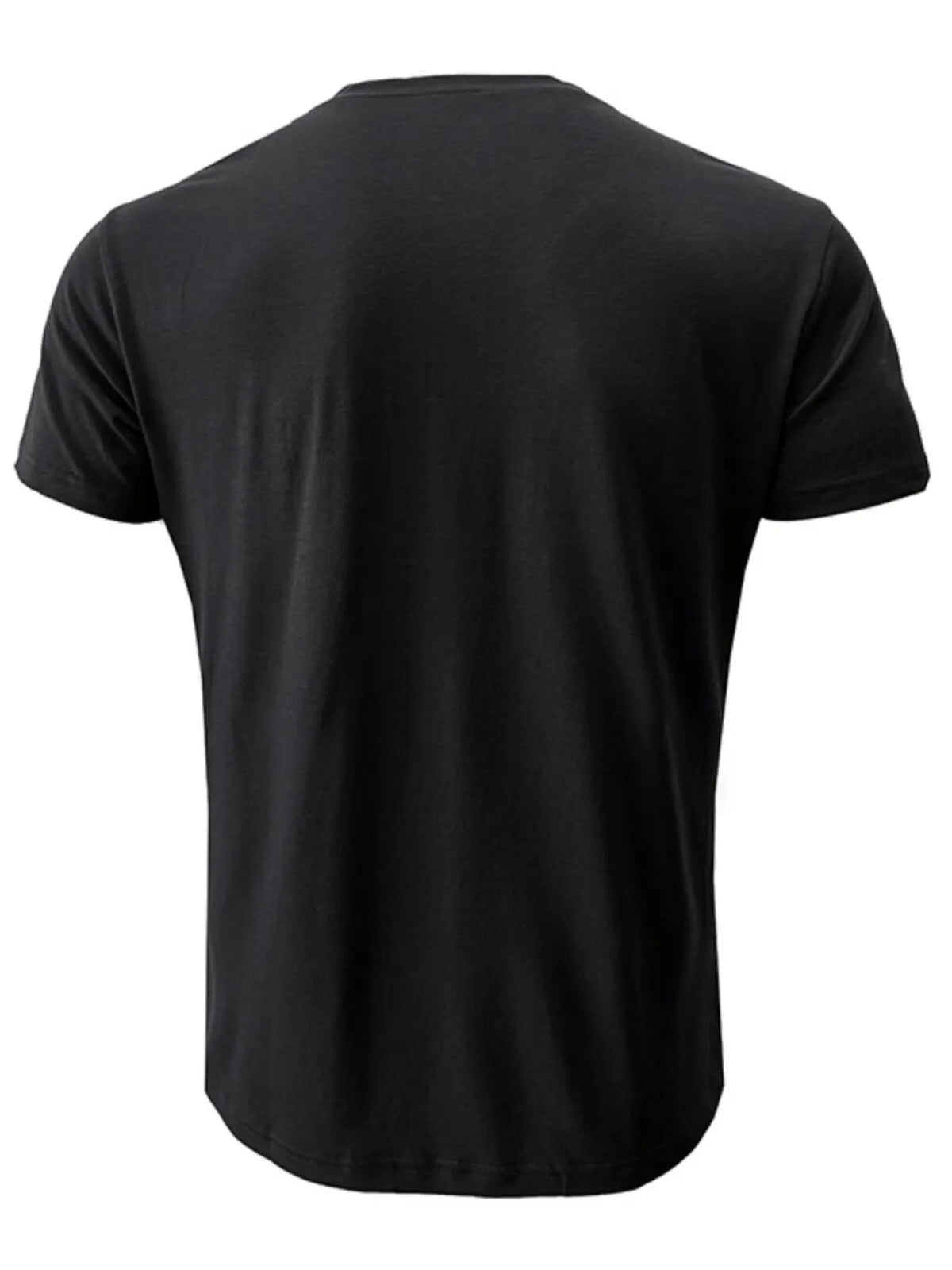 Solid Round Neck Cotton Blend Regular T-shirt