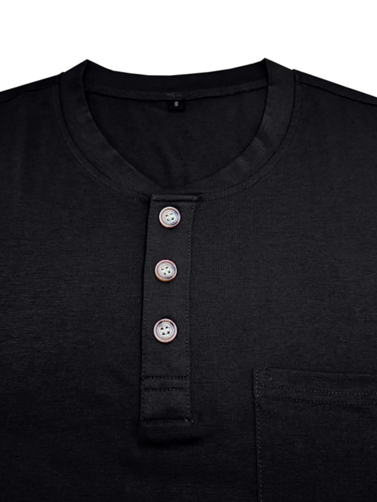 Solid Round Neck Cotton Blend Regular T-shirt