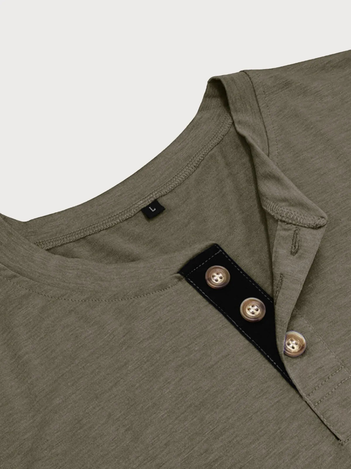 Solid Round Neck Cotton Blend Regular T-shirt