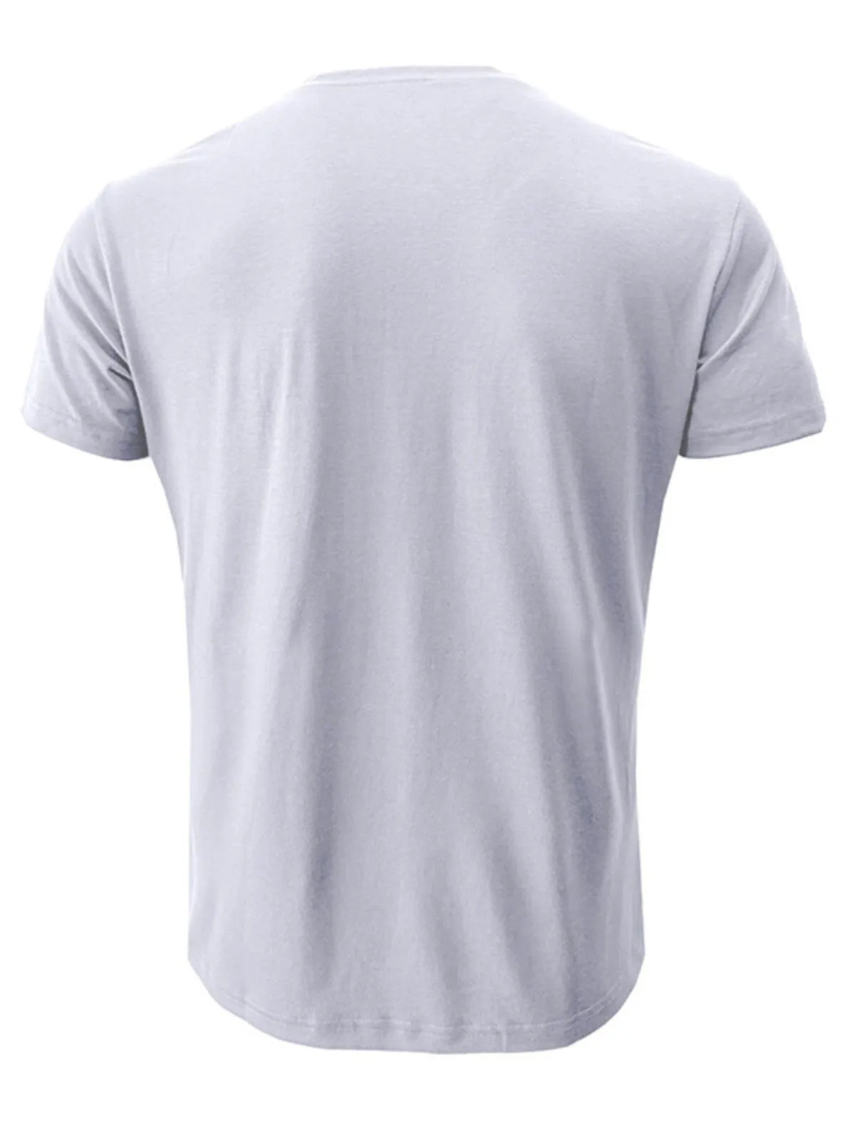Solid Round Neck Cotton Blend Regular T-shirt