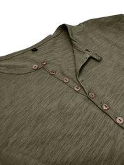 Solid Round Neck Cotton Regular T-shirt