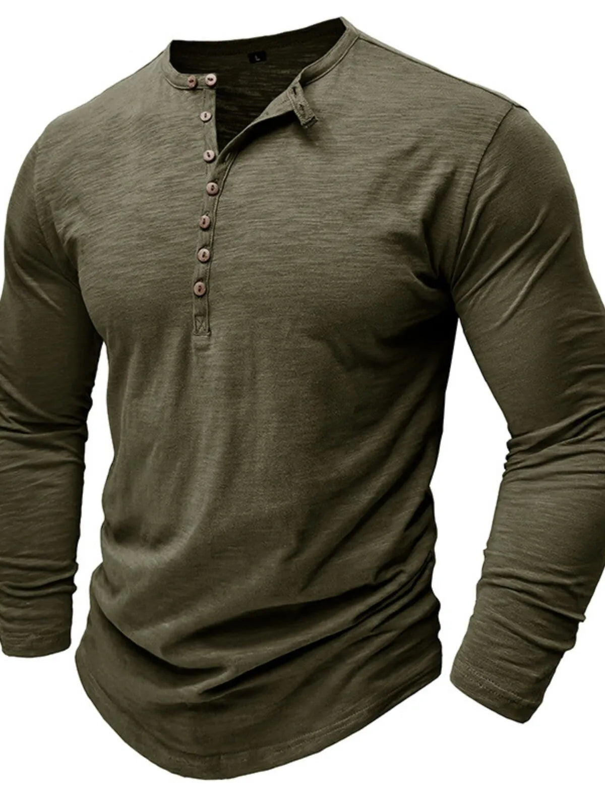 Solid Round Neck Cotton Regular T-shirt