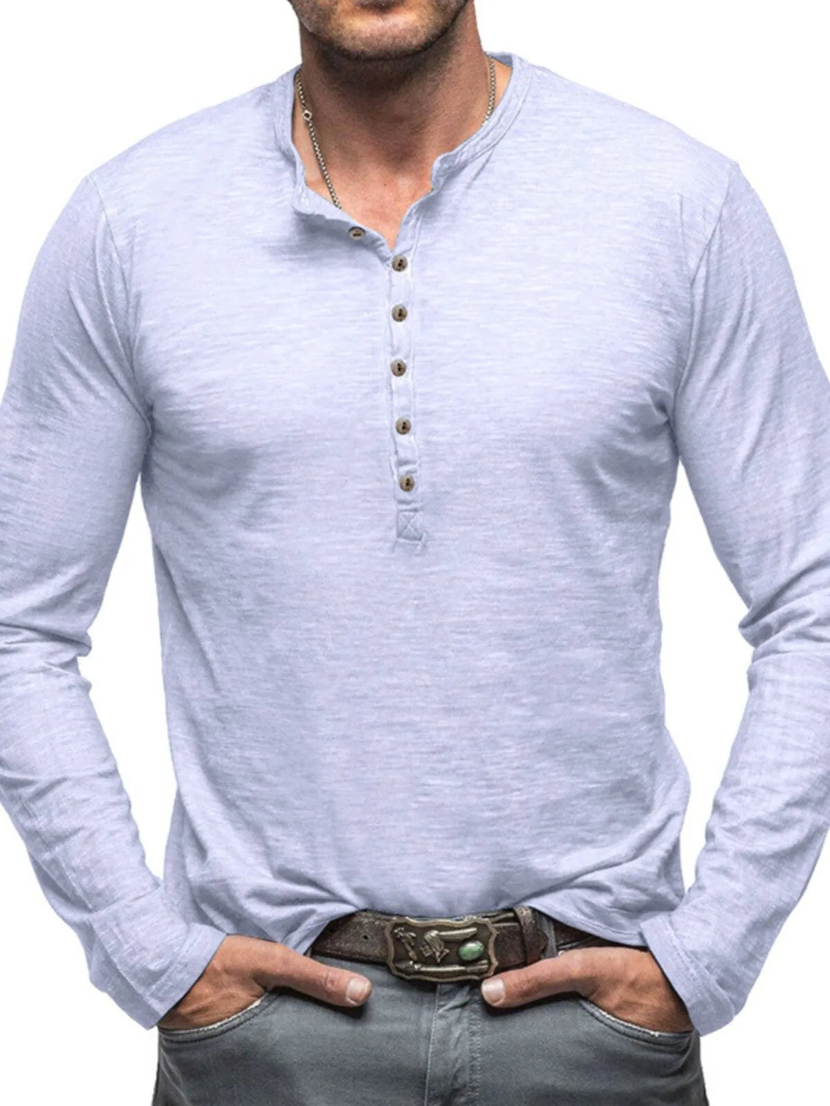 Solid Round Neck Cotton Regular T-shirt