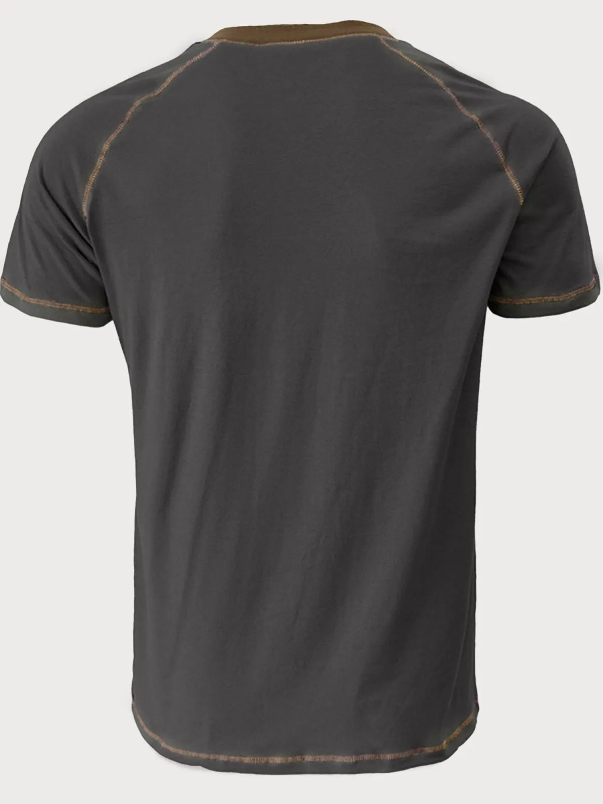 Solid Round Neck Cotton Blend Regular T-shirt