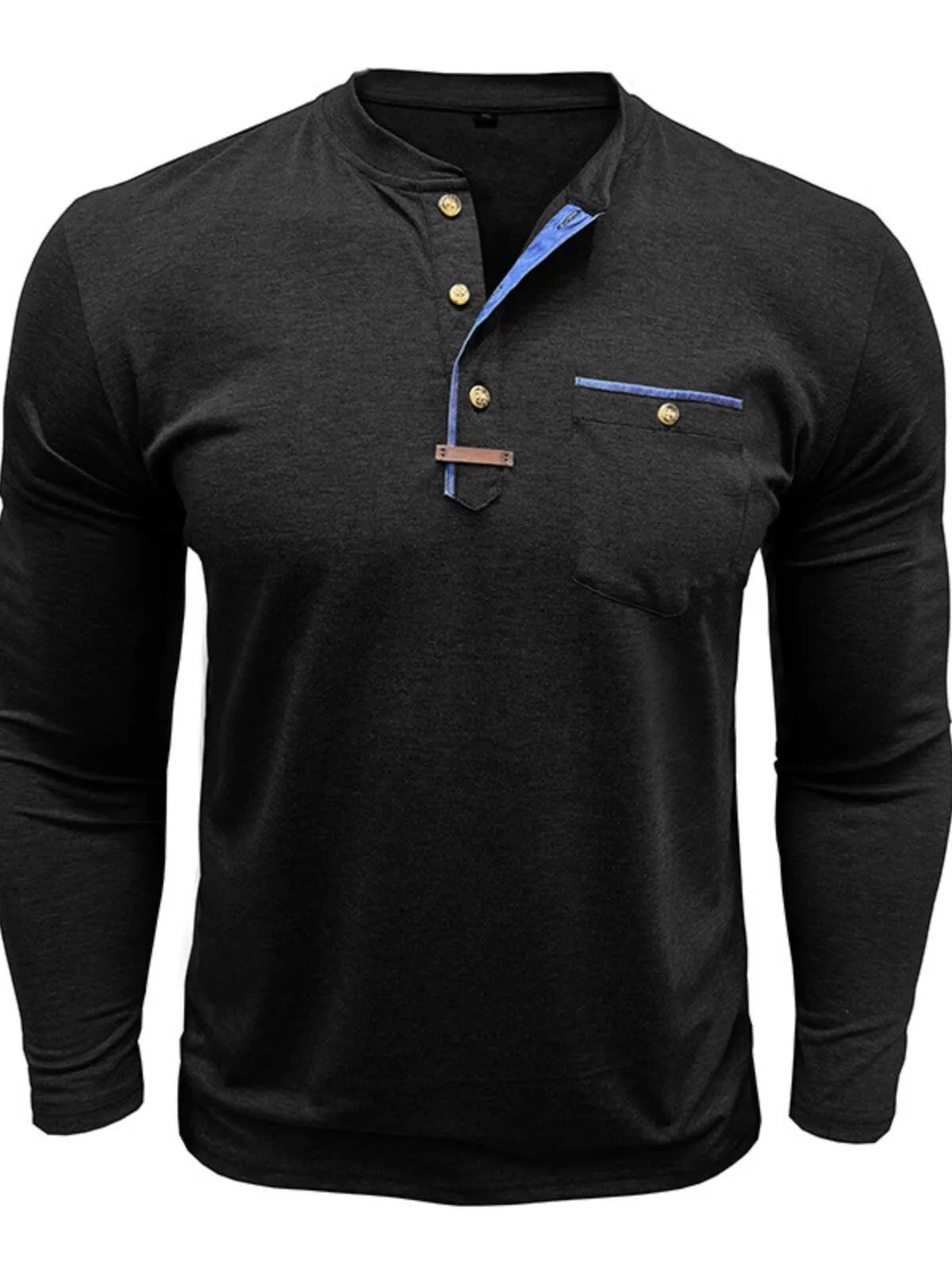 Casual Solid Henley T-shirt