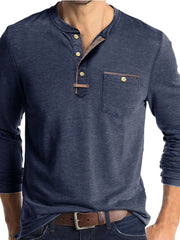 Casual Solid Henley T-shirt