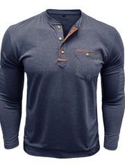 Casual Solid Henley T-shirt
