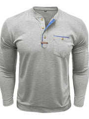 Casual Solid Henley T-shirt