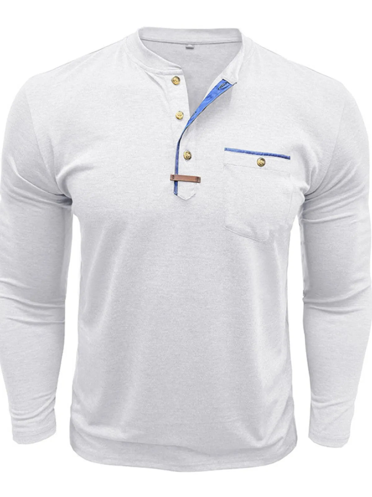 Casual Solid Henley T-shirt