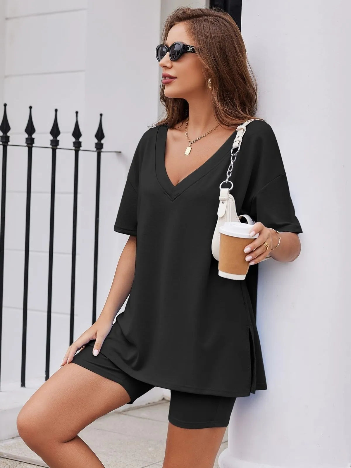 Comfy Breathable Fabric Oversized S-XXL Tracksuit Shorts Set