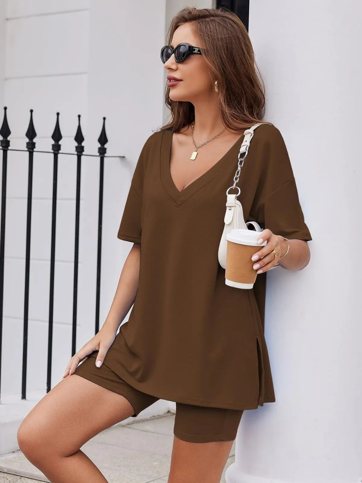 Comfy Breathable Fabric Oversized S-XXL Tracksuit Shorts Set