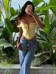 Solid Ruffles Sweetheart Cap Cap Sleeve T-shirt