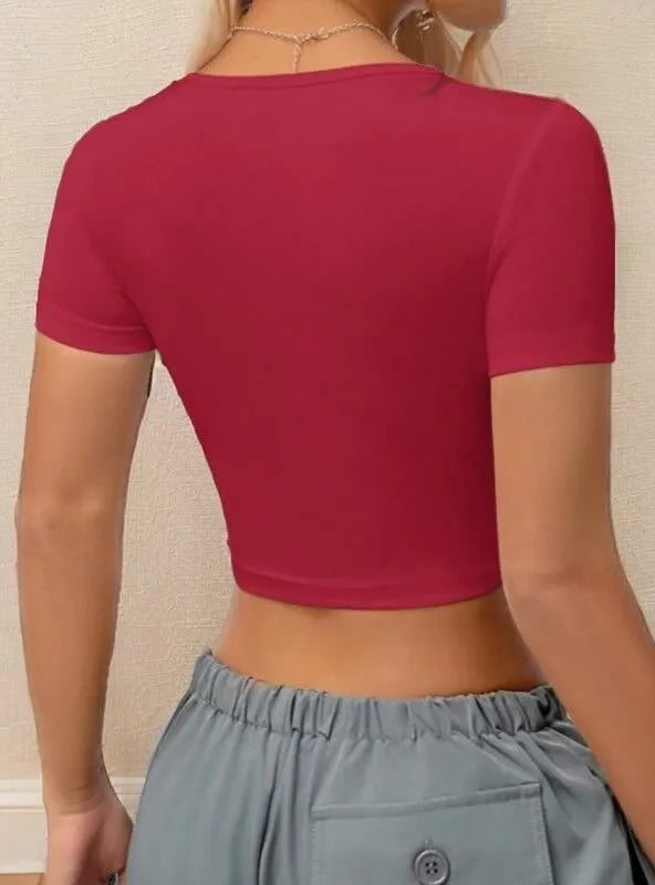 Solid Scoop Regular T-shirt