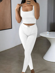 Solid Suspender Tank & Solid Skinny Pants
