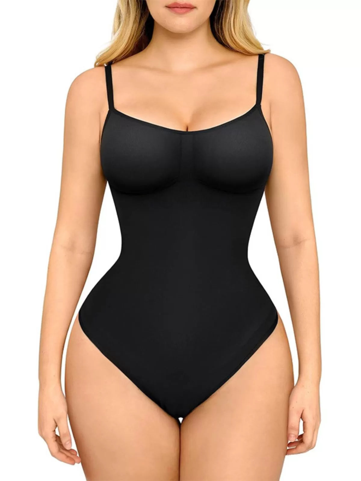 Comfort Seamless Thong Spaghetti Strap High Rise Bodysuit