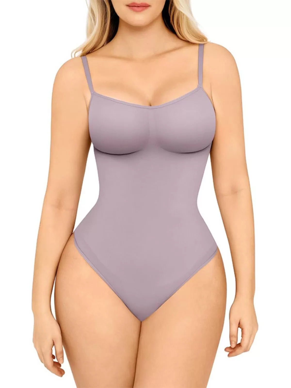 Comfort Seamless Thong Spaghetti Strap High Rise Bodysuit