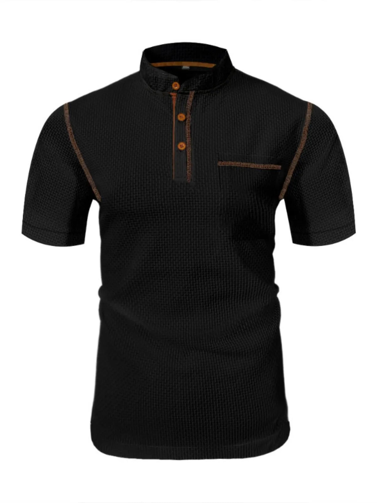 Solid Stand Collar Pique Regular Polo