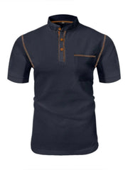 Solid Stand Collar Pique Regular Polo