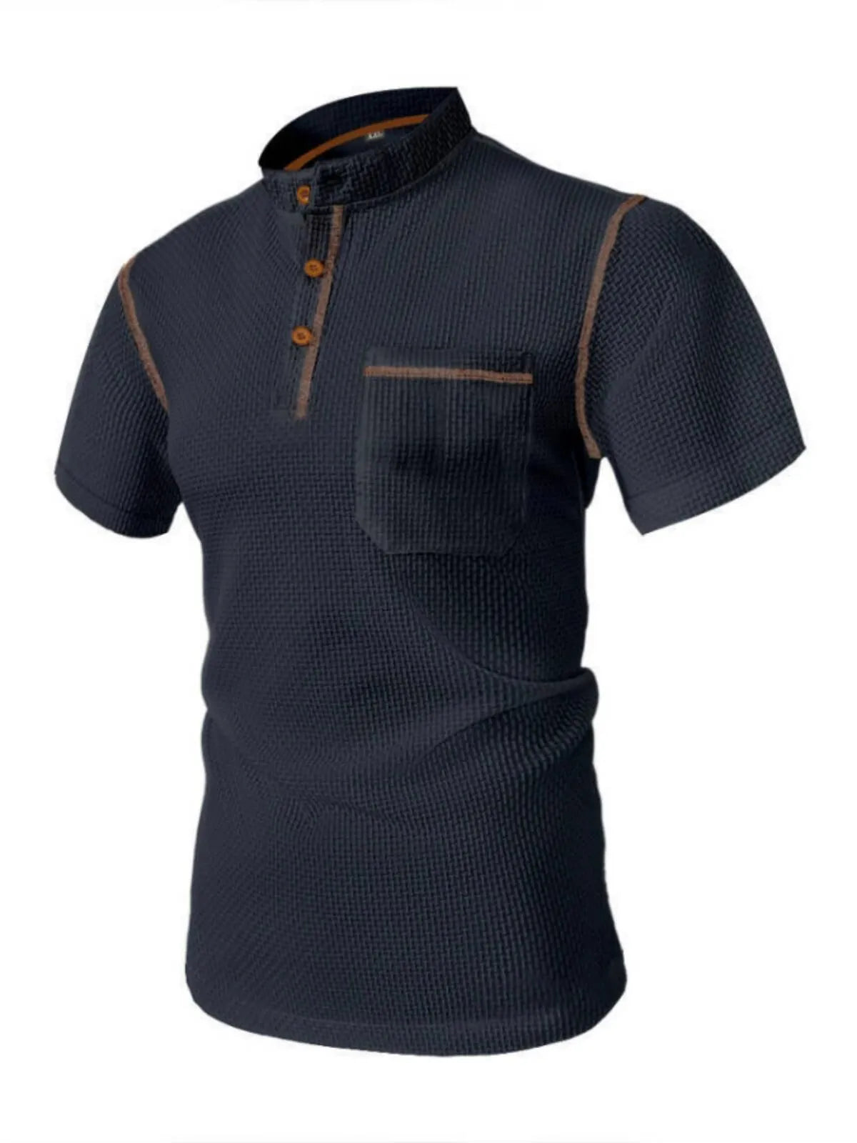 Solid Stand Collar Pique Regular Polo